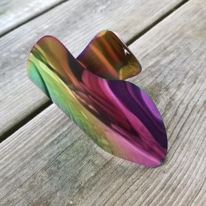 Titanium rainbow statement cuff bracelet bracelet